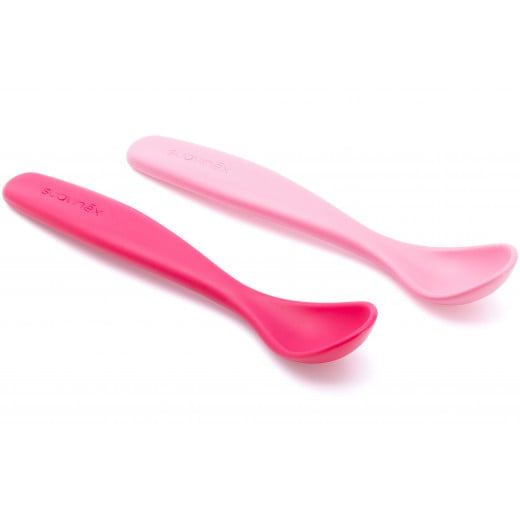 Suavinex Baby Spoons, Pink Color, 2 Pieces