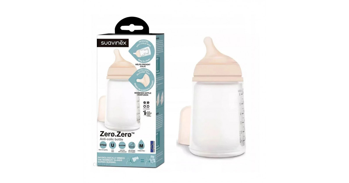 Suavinex Zero.Zero Feeding Bottle, 270 ml