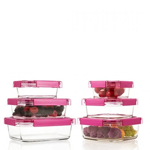 Komax Ice Glass Premium Rectangular Food Storage Container, 1.220 Ml