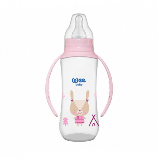 Wee Baby PP Feeding Bottles with Grip 270 ml, Pink