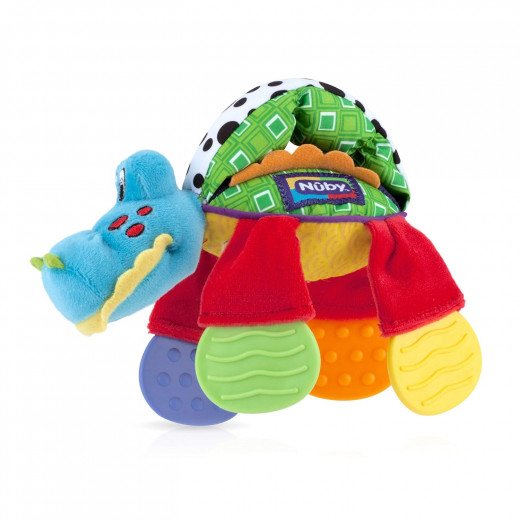 Nuby Floppers Teether Toy, Crocodile