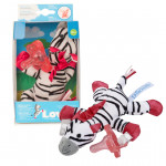 Dr. Brown's Zebra Lovey With Pink One-Piece Pacifier