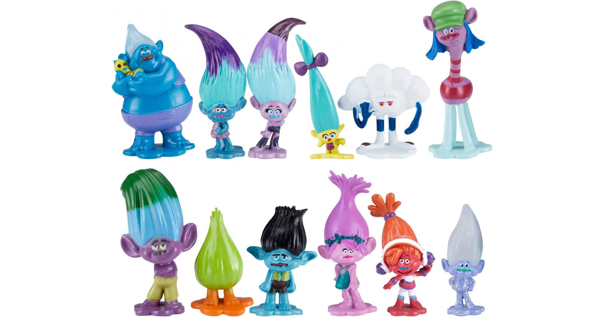 Trolls Dreamworks With Tiny Dancers Figures, 6 Characters 