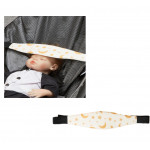 حزام أمان لرأس الاطفال, بشكل هلال ونجوم, باللون البرتقالي, قطعة واحدة
