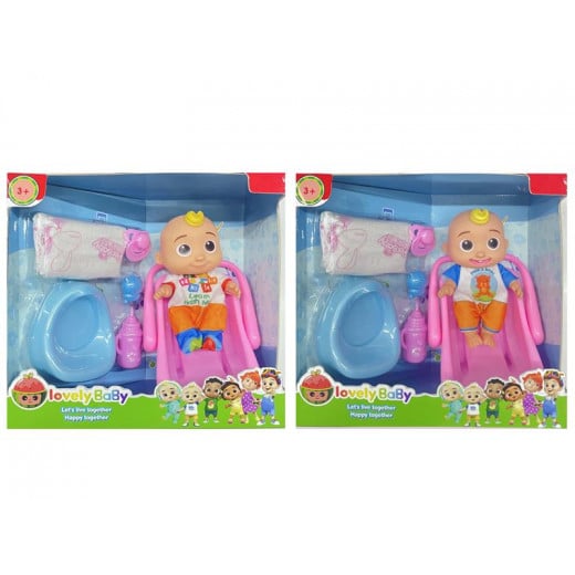 Cocomelon Baby Dolls With Accessories & Sounds, 20 Cm