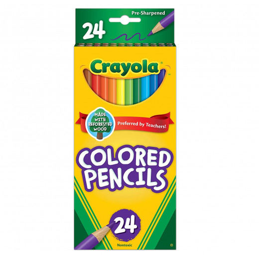 Crayola Long Colored Pencils, 24 Pencils