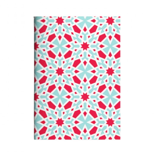 Colors & Shapes Marble Red Star Notebook