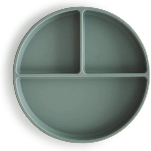Mushie Silicone Suction Plate, Green Color