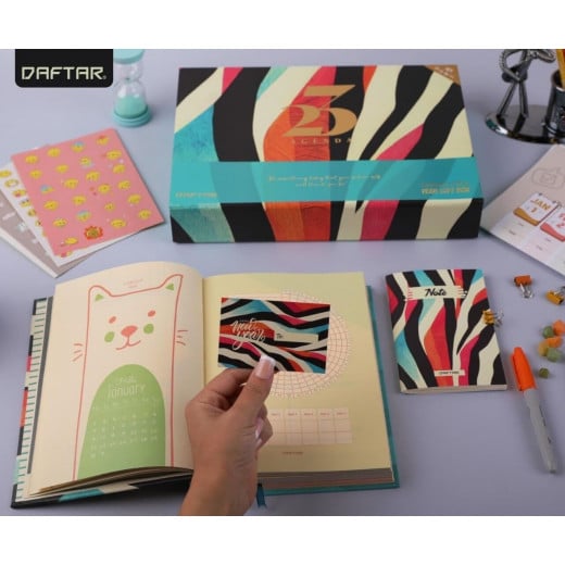 Daftar Agenda Gift Set 2023, Colorful Zebra Design