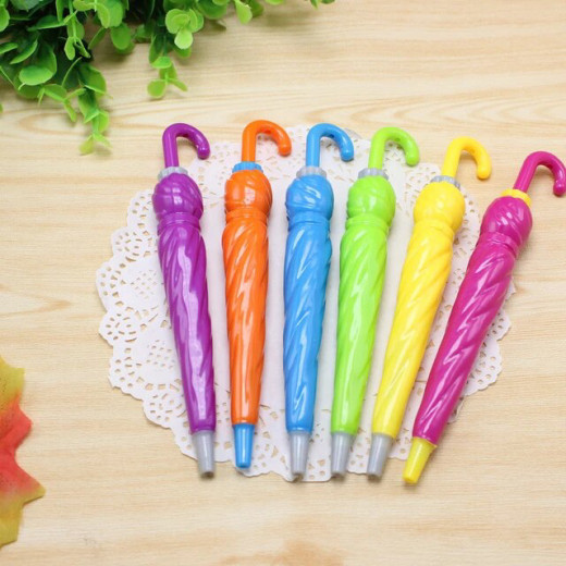 قلم حبر جل على شكل مظلة, بالوان متعددة