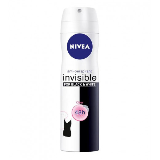 Nivea Invisible Black & White Spray Deodorant, 150 Ml