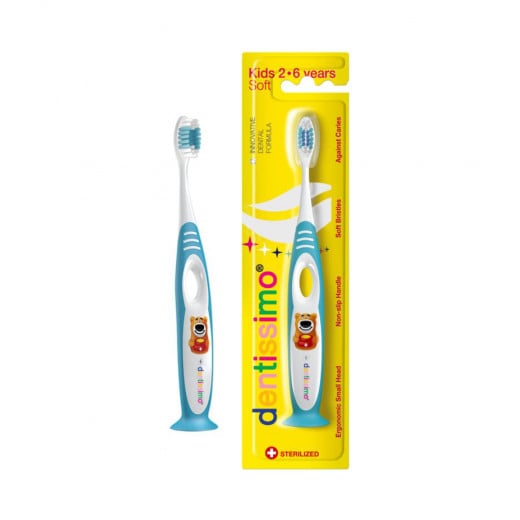 فرشاة أسنان ناعمة للأطفال, باللون الازرق, 2-6 سنوات من دنتيسيمو