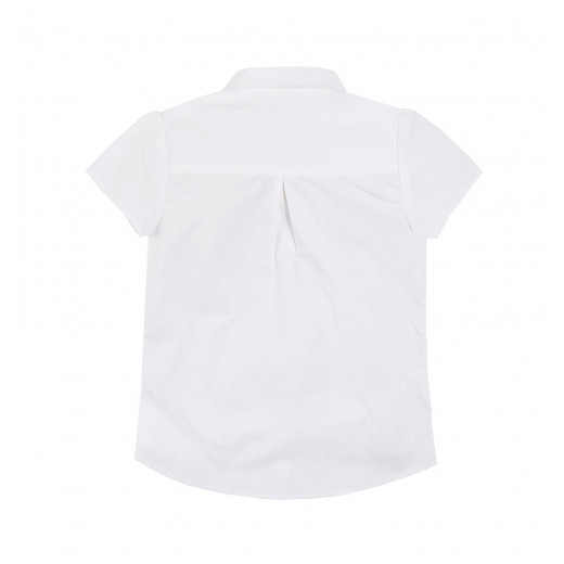 Cool Club Girl Solid Short Sleeve T- Shirt,  White Color