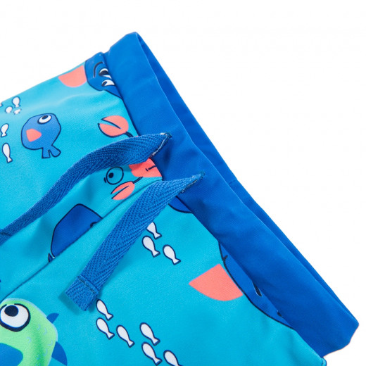 ملابس سباحة ولادي ، تصميم قرش, باللون الازرق, قطعتان من كول كلوب