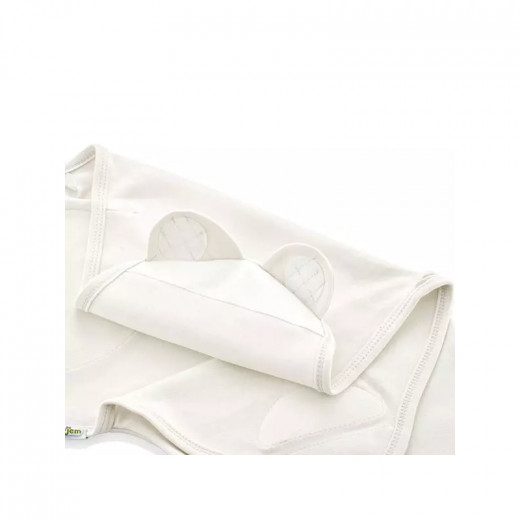 Baby jem cotton swaddle baby blanket off white color