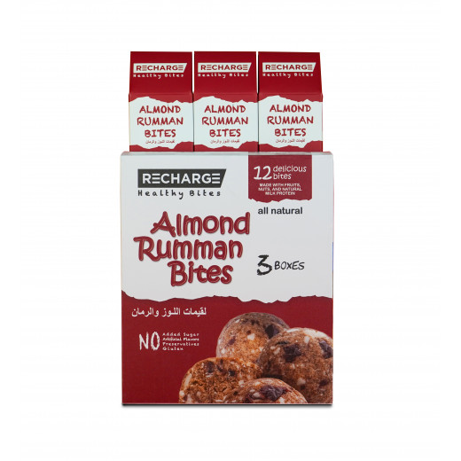 Recharge Healthy Bites Almond Rumman, 3 Packs, 120 Gram