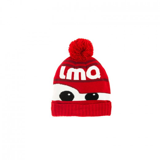 Cool Club Knitted Cotton Hat, Red Color