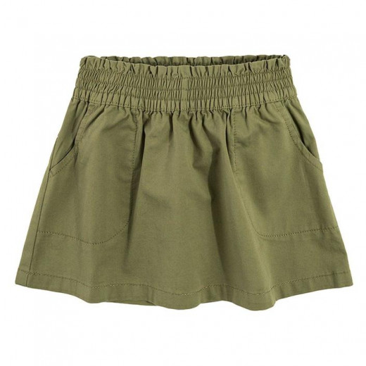 Cool Club Classic Midi Length Skirt, Green Color
