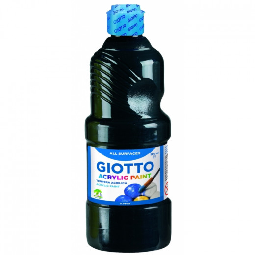Giotto Acrilic, Black Color, 500 Ml