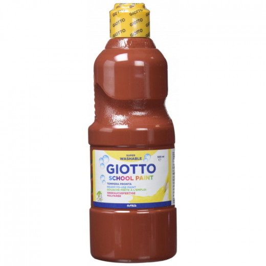 Giotto School Paint, Brown Color, 500 Ml