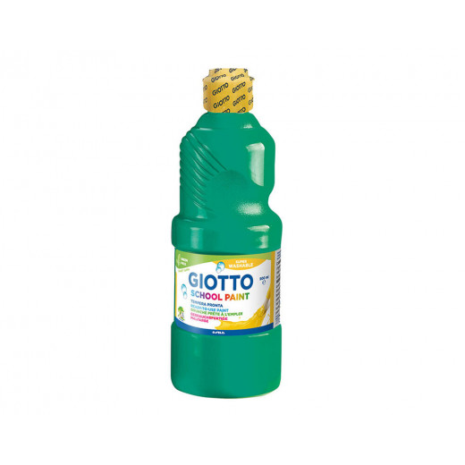 Giotto School Paint, Green Color, 500 Ml