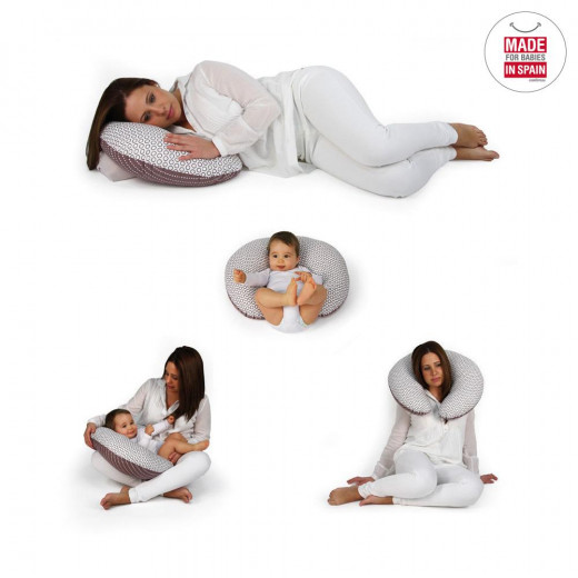 Cambrass Astra Small Nursing Pillow, Stars Design, White Color