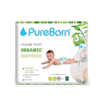 Pure Born Organic Nappies Single Pack, Tropic Design, Size 3, 5.5-8 Kg, 28 Pieces
