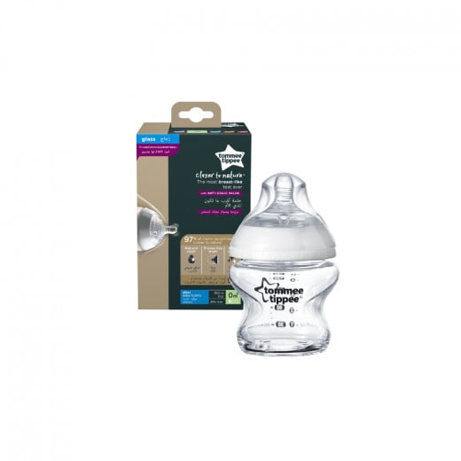 Tommee Tippee Closer To Nature Glass Bottle, 150 ml