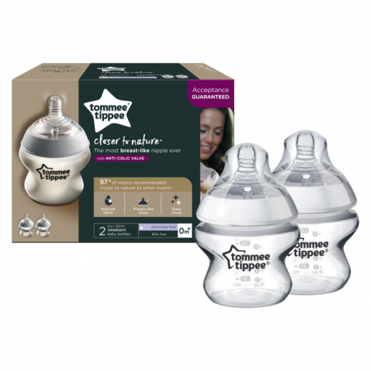 Tommee Tippee Closer to Nature Bottles X2, 150ml