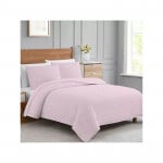 Nova Home "Clip" Jacquard Bedspread Set, Pink Color, Size Twin, 2 Pieses