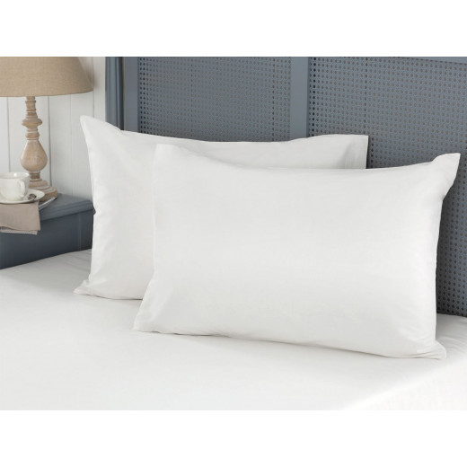 Madame Coco Eloise Ranforce Pillowcase, White Color, Size 50*70, 2 Pieces