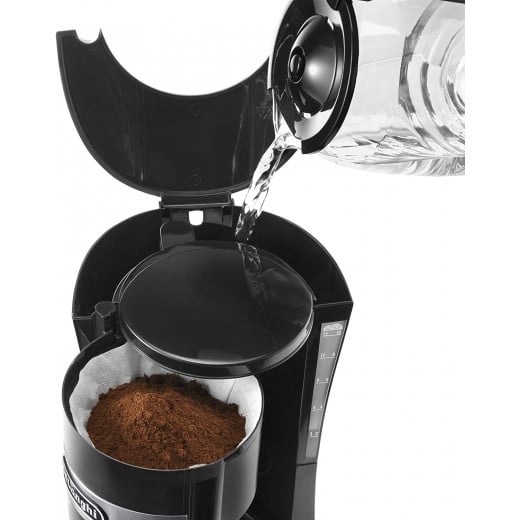De'Longhi Filter Coffee Machine, 1.25 Liters, Auto shut off and Anti-Drip system, ICM15210.1 - Black