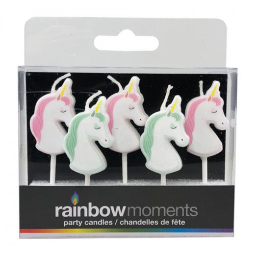 Rainbow Moment Unicorn Shaped Candles(5pcs)