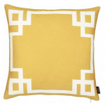 Nova Home Geometric Story Printed Cushion Cover, Yellow Color, 45x45 Cm