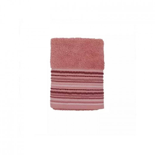 Nova Home 100% Cotton Jacquard Towel, Pink Color, Size 70*140