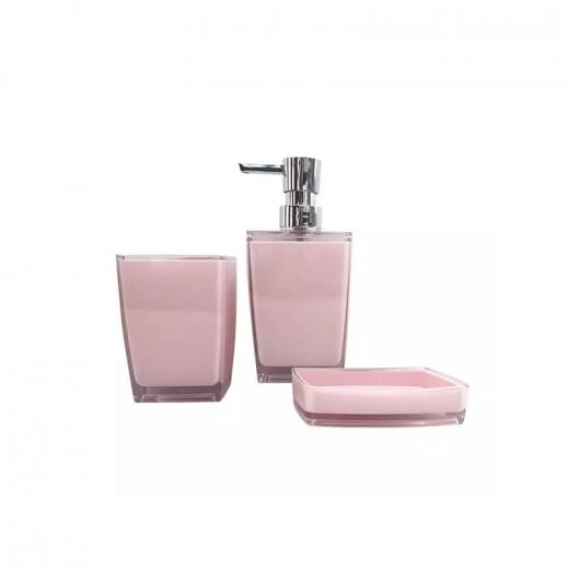Weva Flexi Bath Set, Pink Color, 3 Pieces