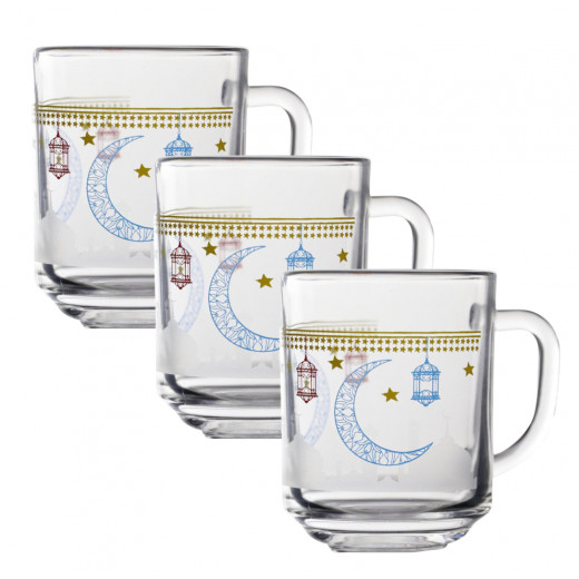 Ramadan Drinking Cup With Handle, 245 ml, 3 Pieces