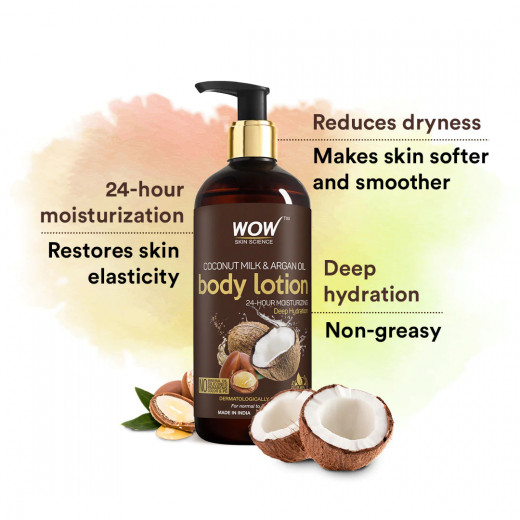 Wow Skin Science Coconut Milk & Argan Oil Body Lotion, 400ml