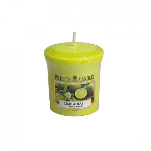 Price's Scented Votive Candle, Lime & Basil