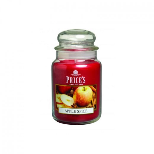 Price's Large Scented Candle Jar With Lid, Apple Spice