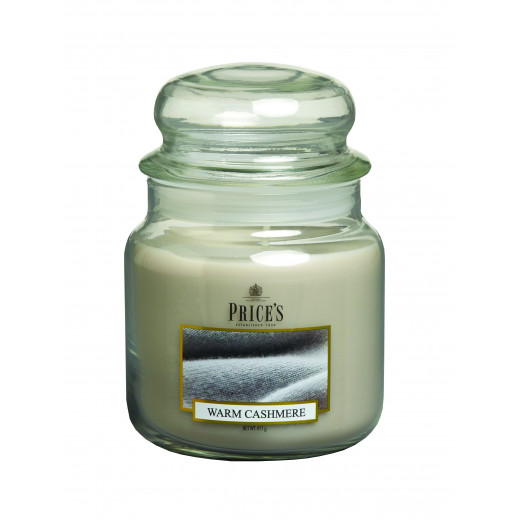 Price's Medium Scented Candle Jar with Lid, Warm Cashmere