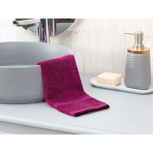 Madame Coco Leuven Crocheted Hand Towel, Fuchsia Color, 30x40 Cm