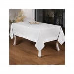 Nova Home Rana Table Cloth, Poly Cotton, White Color, 160*320 Cm