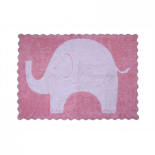 Aratextile Cotton Children's Rug, Elephant Design, 120 x 160 Cm