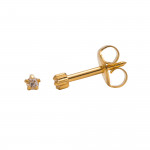 Studex Gold Plated Mini Tiffany Apr Crystal Sterilized Ear Studs