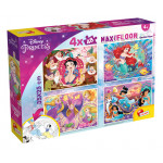 Lisciani Disney Puzzle Maxifloor Princess, 4 X 48
