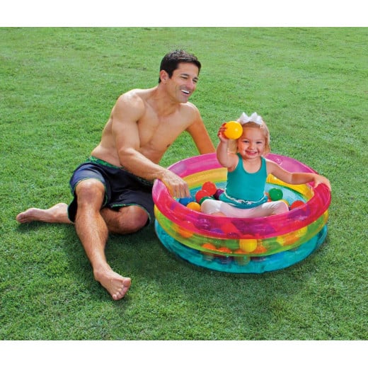 Intex Inflatable Ball Pool With 50 Coloured Balls