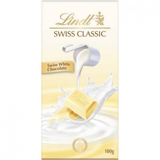 شوكولاتة سويس كلاسيك بيضاء, 12 قطعة, 100غم من ليندت