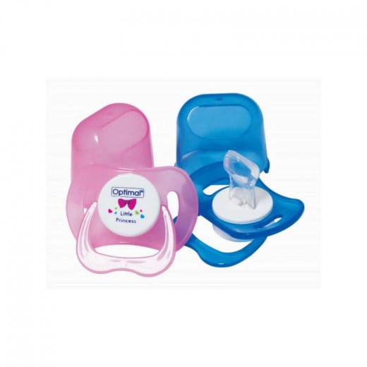 Optimal Round Nipple Silicone Pacifiers With Covers