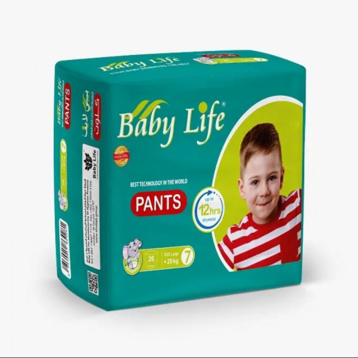 Baby Life Pants Diapers, Size 7, +20kg, 26 Diapers
